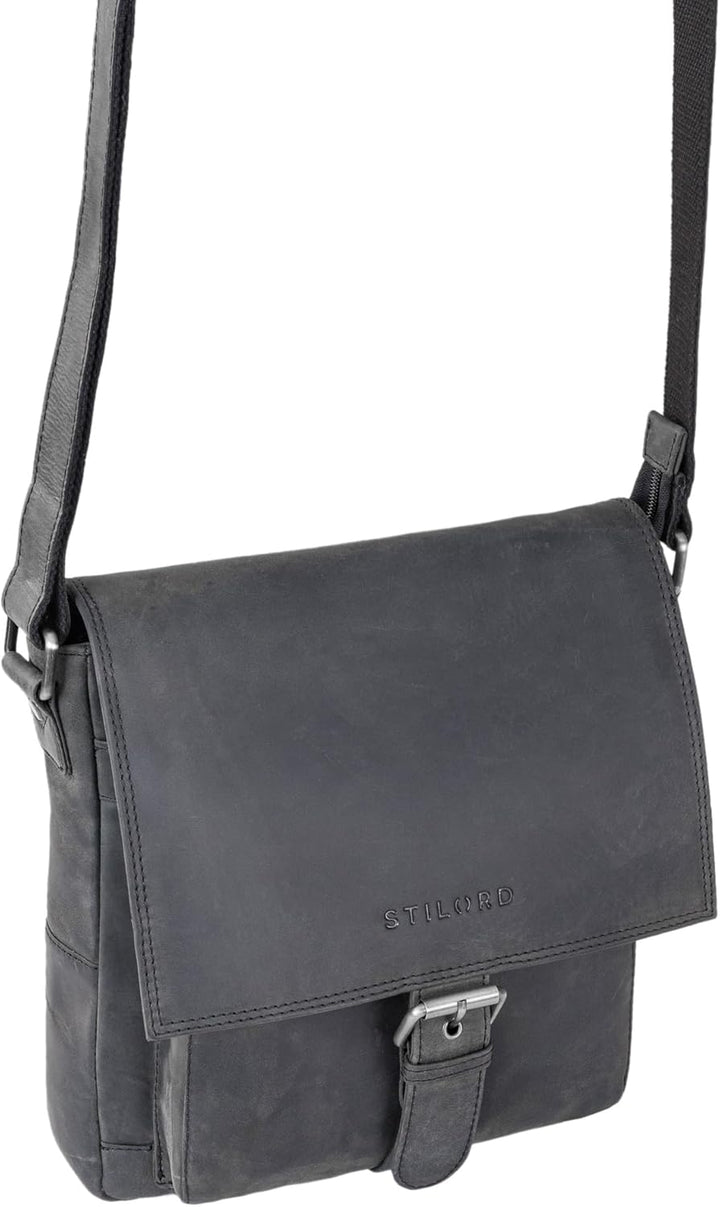 STILORD 'Nevio' Herrentasche Leder Umhängetasche kleine Messenger Bag elegante Handtasche im Vintage