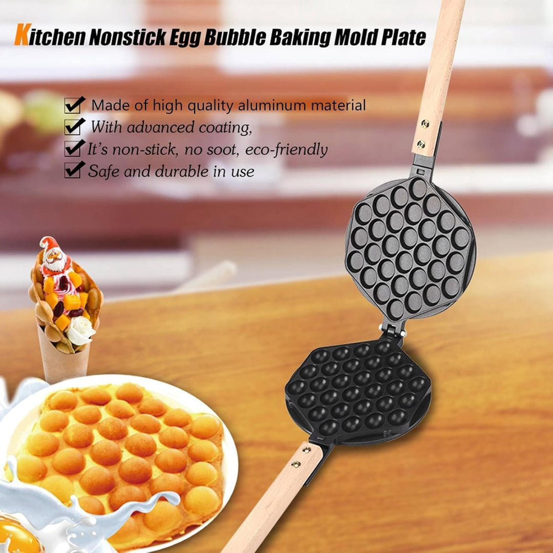 Waffle Maker Pan, Egg Bubble Baking Plate Waffle Maker Pan Tool Egg Waffle Maker Kitchen Nonstick Eg