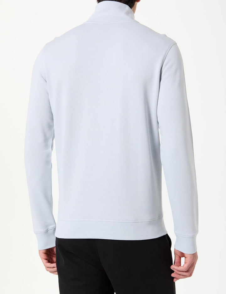 BOSS Herren Zetrust Sweatshirt aus Baumwoll-Terry mit Reissverschluss am Kragen und Logo-Aufnäher S