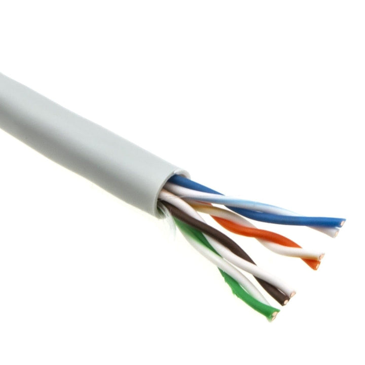 Indoor CAT5e U/UTP Kupfer Ethernet Netzwerk Solid Kabel Kabelrolle 24AWG Eca 50 m Grey [50 Meter/50m
