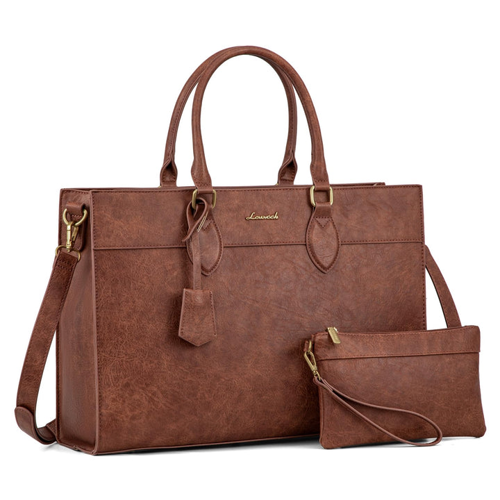 LOVEVOOK Laptoptasche Damen 15,6 Zoll, Gross Arbeitstasche Handtasche Schultertasche Wasserdicht PU