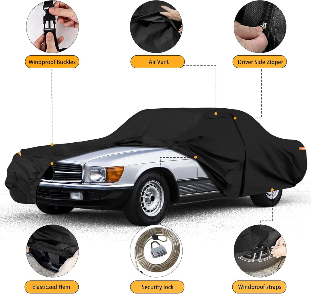Autoabdeckung Wasserdicht für 1981-2002 Mercedes-Benz SL-Class, Vollgarage Autoplane Auto Abdeckplan