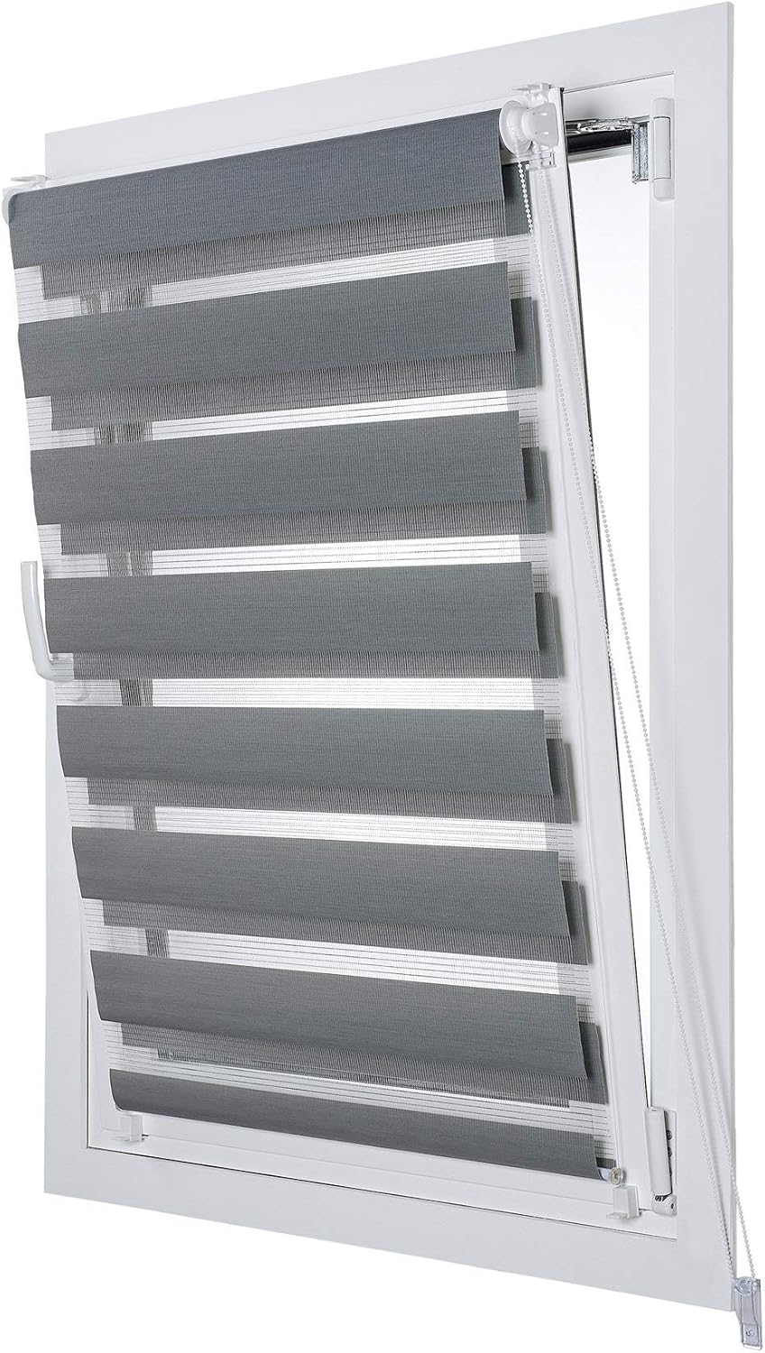 STORESDECO Doppelrollo Klemmfix ohne Bohren. Klemmrollo Einfache Montage, Zebra Rollo lichtdurchläss