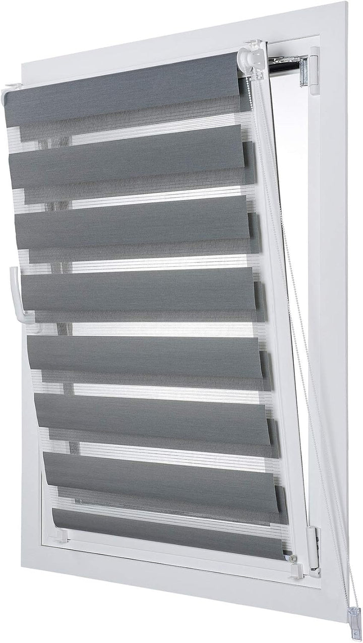 STORESDECO Doppelrollo Klemmfix ohne Bohren. Klemmrollo Einfache Montage, Zebra Rollo lichtdurchläss