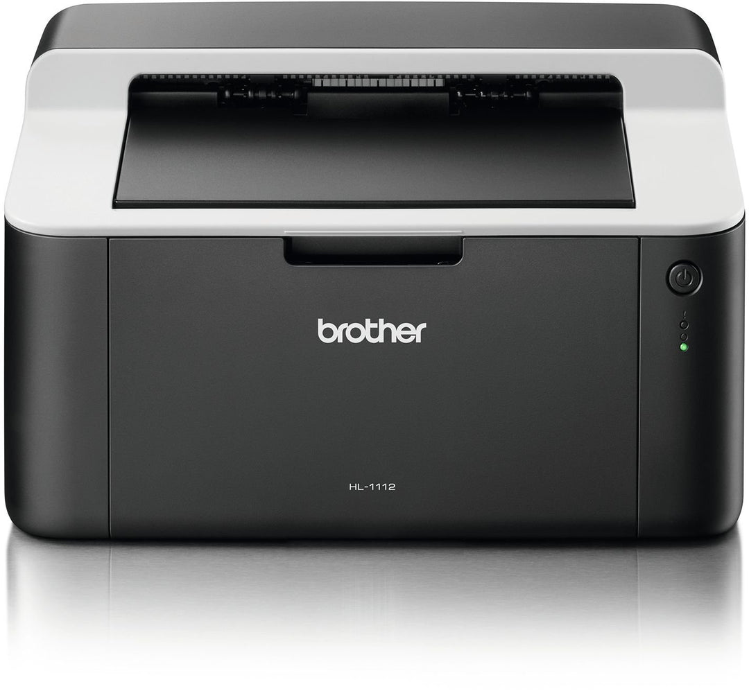 Brother HL-1112 A4 monochrom Laserdrucker (USB 2.0, 20ppm, 2400x600pi, 150 Blatt Papierzufuhr) schwa