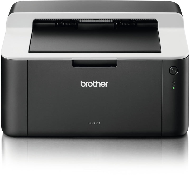 Brother HL-1112 A4 monochrom Laserdrucker (USB 2.0, 20ppm, 2400x600pi, 150 Blatt Papierzufuhr) schwa