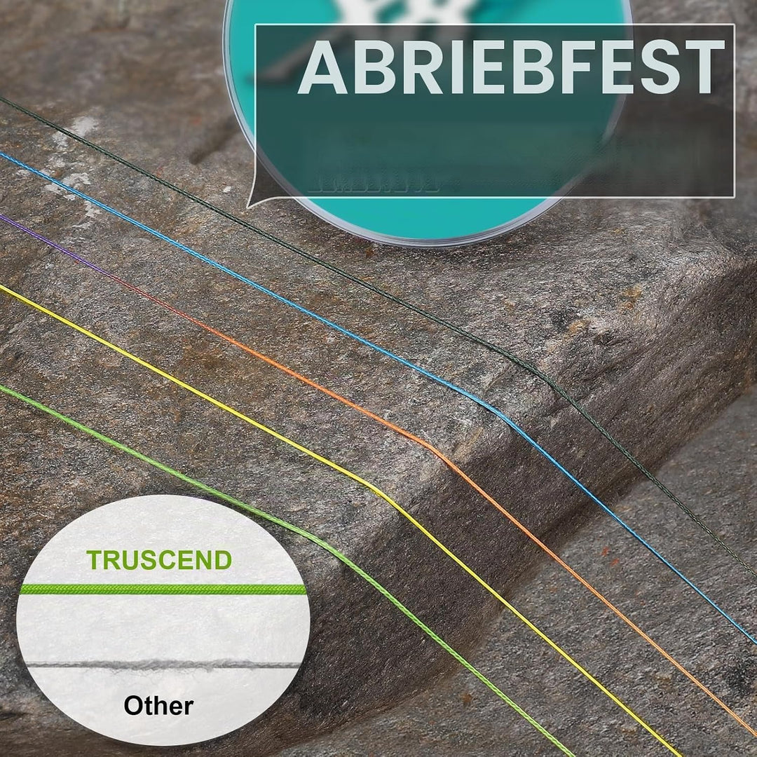 TRUSCEND X8 Geflochtene Angelschnur, Strapazierfähige und Hochwertige PE-Geflechtschnur für Profis,