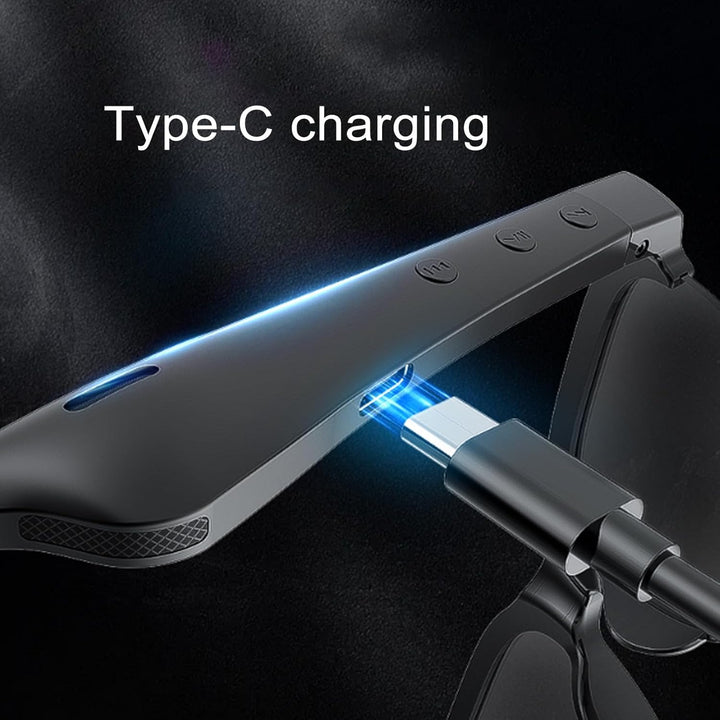 AI -Übersetzung Smart Brille für Männer & Frauen - Echtzeit 115 Sprachen Übersetzer Bluetooth Sonnen