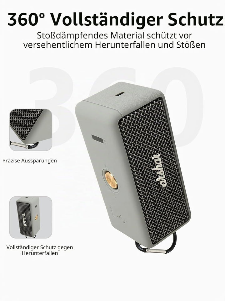 Schutzhülle aus Silikon für Marshall Emberton II tragbare Bluetooth-Lautsprecher – stossfest, staubd