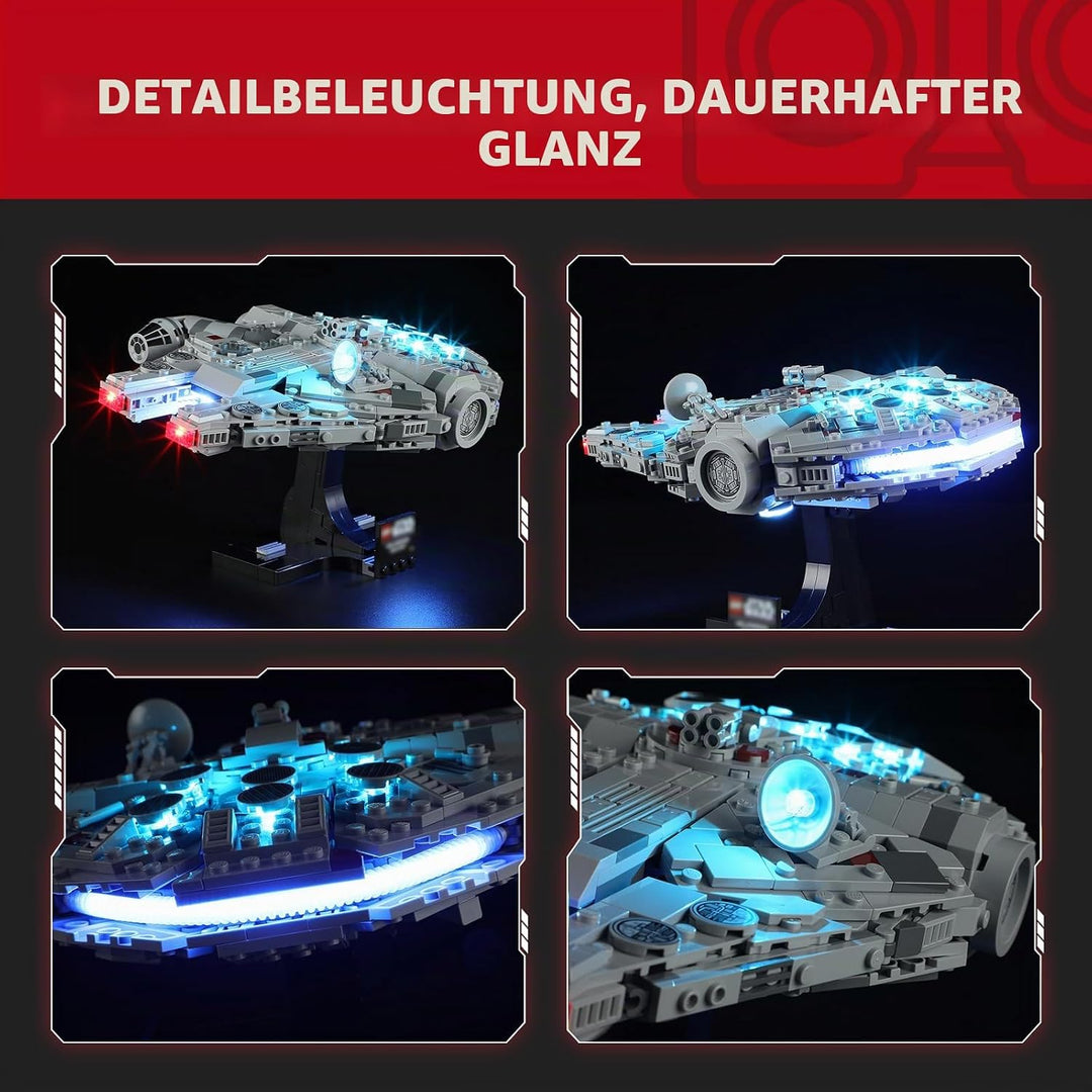 BRIKSMAX Led Licht für Lego Millennium Falcon 75375 - Compatible with Lego Star Wars Bausteinen Mode