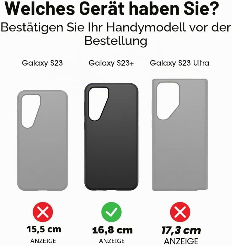 OtterBox Alpha Flex Displayschutz für Samsung Galaxy S23+, ultra starker Schutz vor Brüchen und Krat