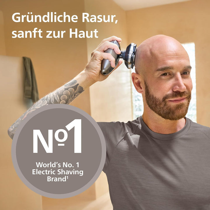 PHILIPS Head Shaver Pro Series 9000 – Glatzenrasierer für Männer und Frauen, flexibler 360grad-Scher