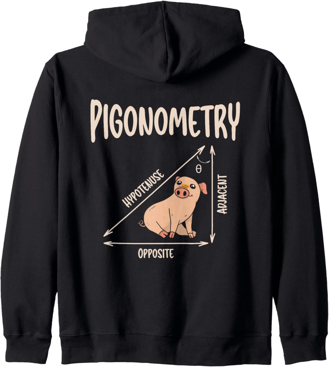 Mathematik Schwein Algebra Pigonometrie Hypotenuse Mathematiker Kapuzenjacke