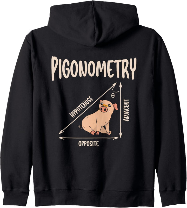 Mathematik Schwein Algebra Pigonometrie Hypotenuse Mathematiker Kapuzenjacke