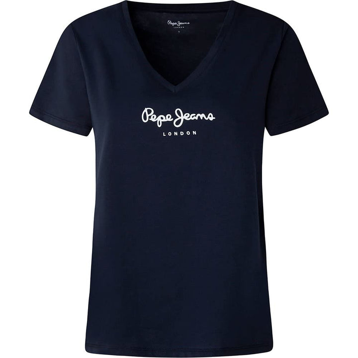 Pepe Jeans Damen Wendy V Neck T-Shirt S Blue (Dulwich), S Blue (Dulwich)