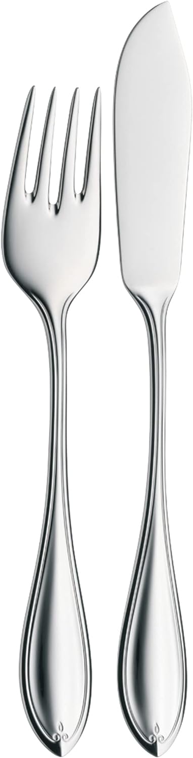WMF Premiere Fischbesteck 2 teilig, Fischset für 1 Person, Fischgabel, Fischmesser, Cromargan protec