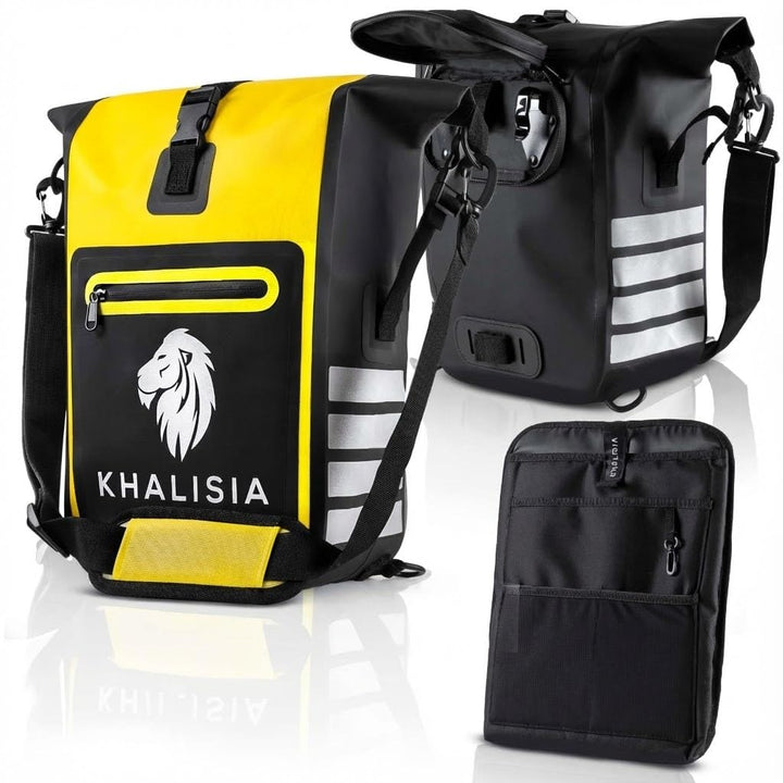 KHALISIA Fahrradtasche 3 in 1 – Rucksack wasserdicht - mit Laptopfach – hochwertige Umhängetasche &amp;