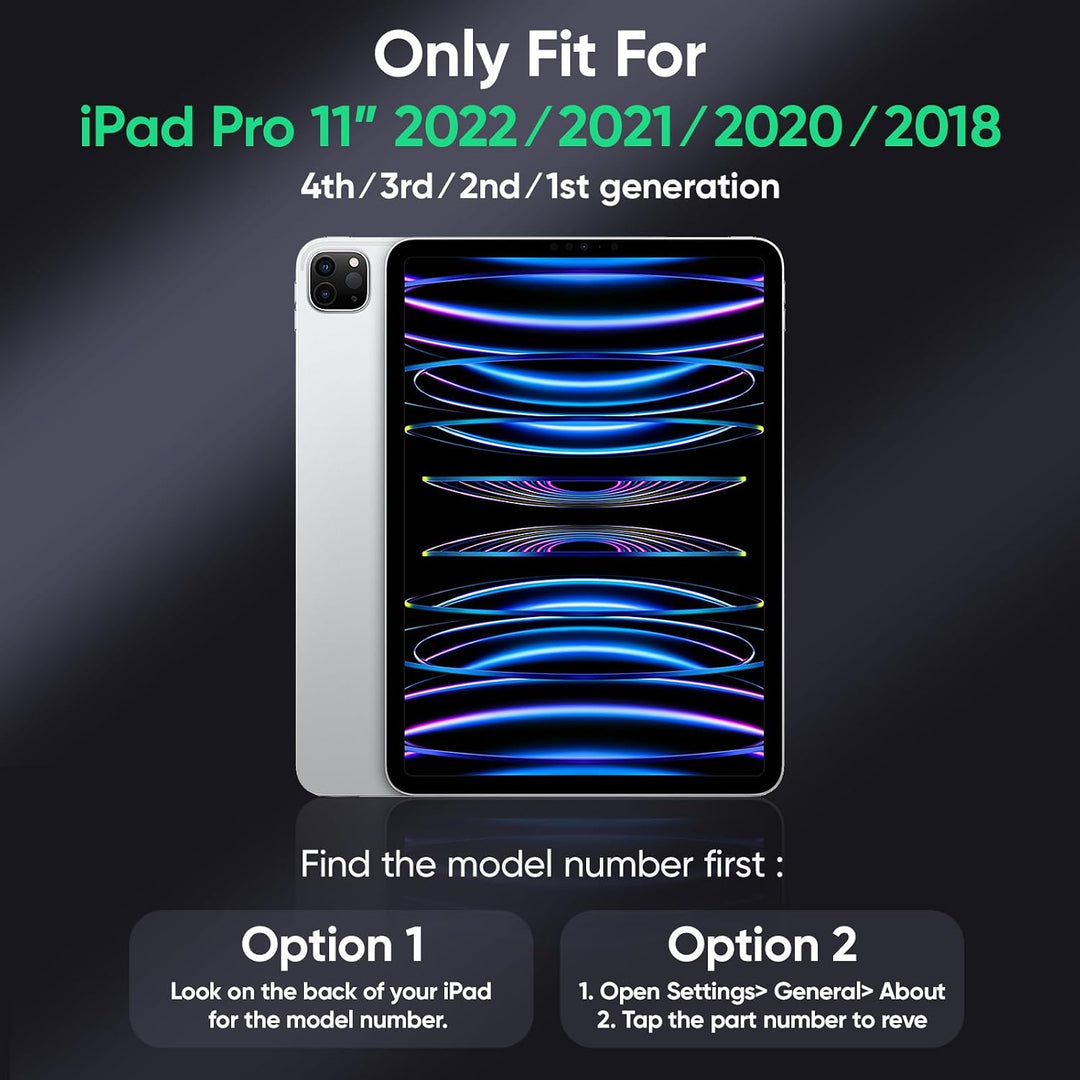 SEYMAC Hülle für iPad Pro 11 Zoll 2022/2021/2020/2018 (4./3./2./1.Generation), Stossfeste iPad Pro 1