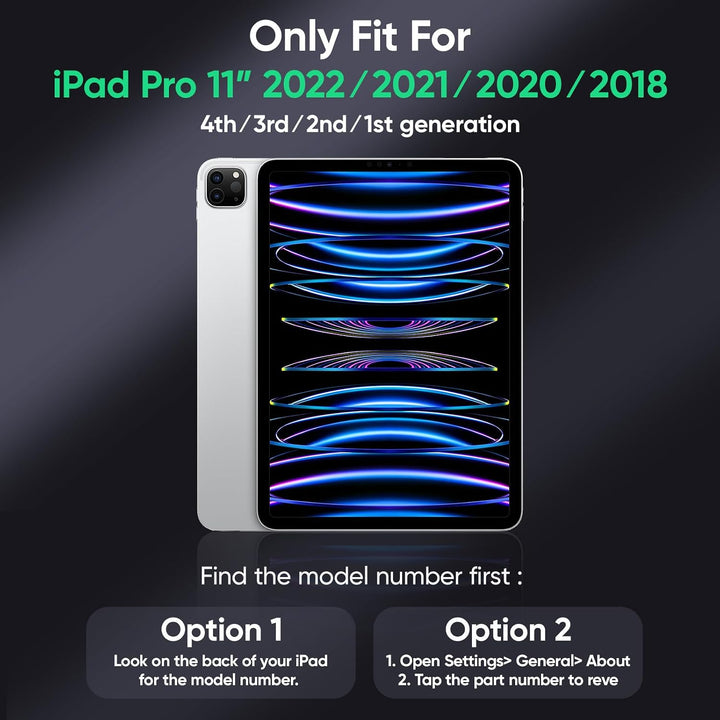 SEYMAC Hülle für iPad Pro 11 Zoll 2022/2021/2020/2018 (4./3./2./1.Generation), Stossfeste iPad Pro 1