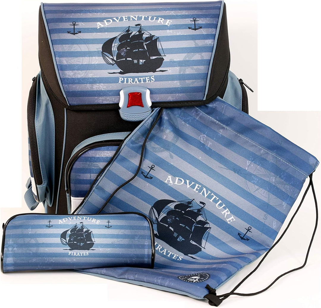 Schulranzen Set Schulrucksack Set+Schultertasche +Geldbeutel/Mäppchen Rucksack Freizeitrucksack Dayp