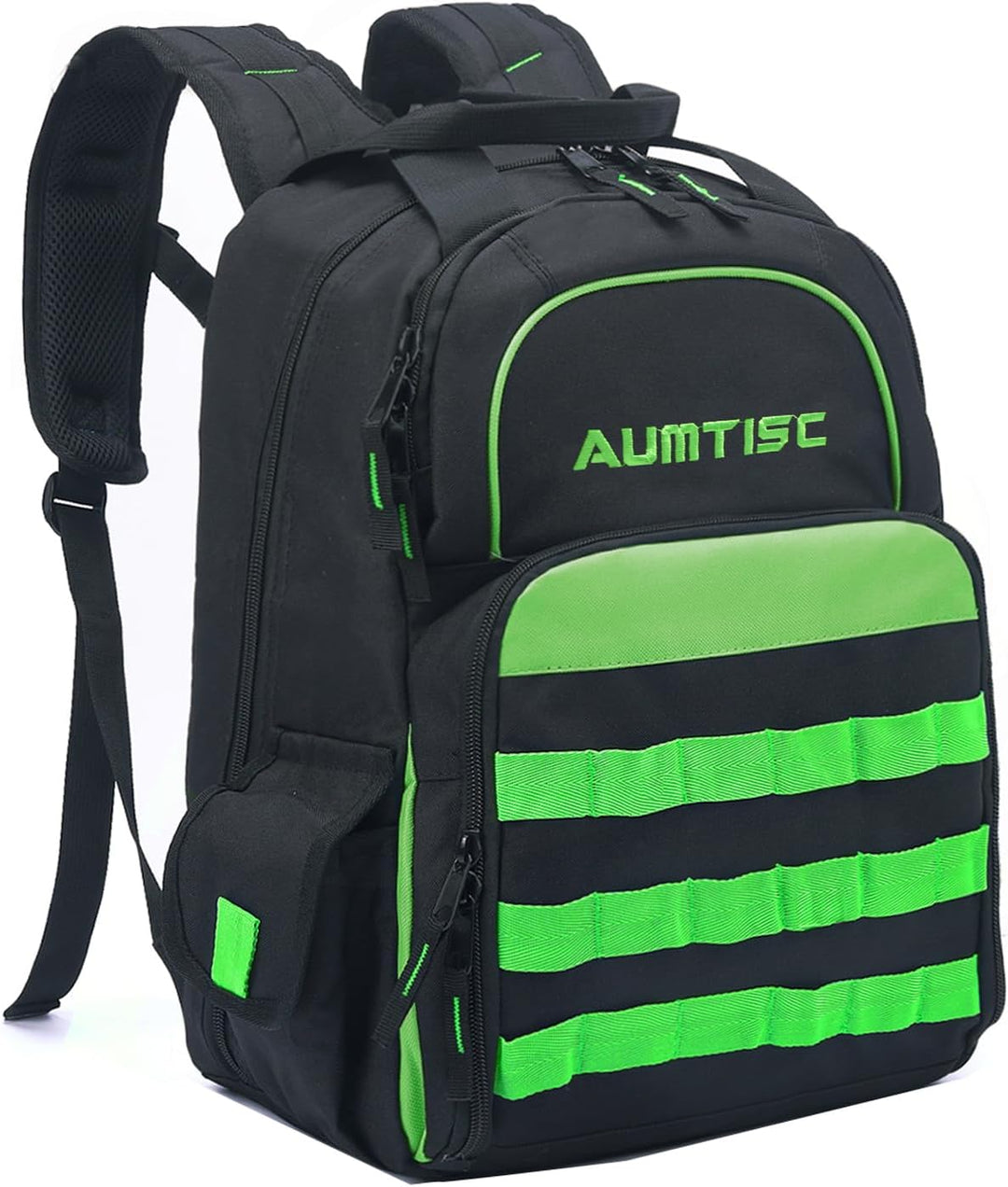 AUMTISC Werkzeug-Rucksack, strapazierfähig, für Baustellen, Werkzeugtasche mit Mehrzwecktasche, für