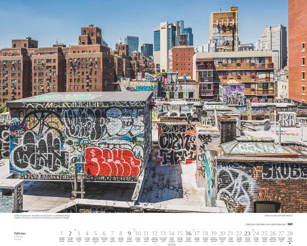 DUMONT - Über den Dächern von New York 2025 Wandkalender, 60x50cm, Fotokunst-Kalender mit einzigarti