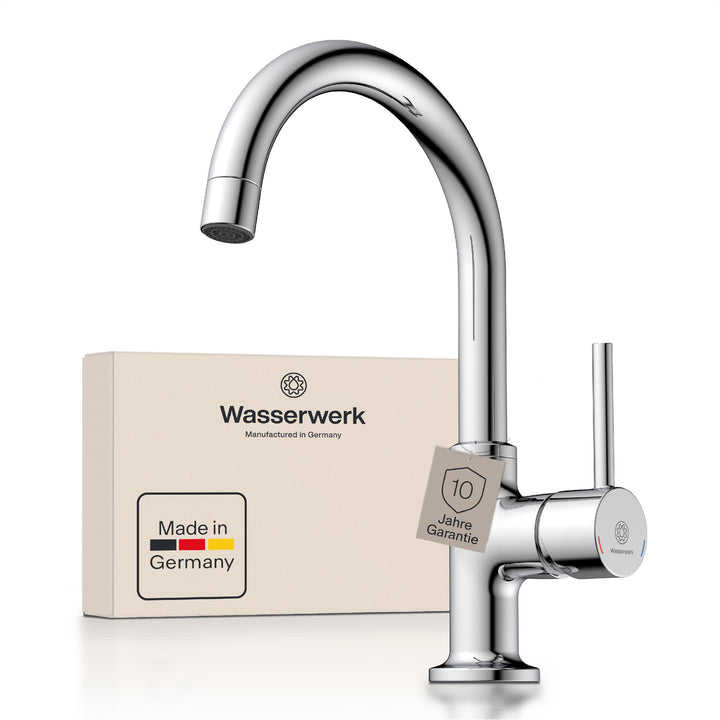 Waschbeckenarmatur WT14 | Wasserhahn Bad | Badarmatur für Waschbecken | Einhebelmischer Bad | Mischb
