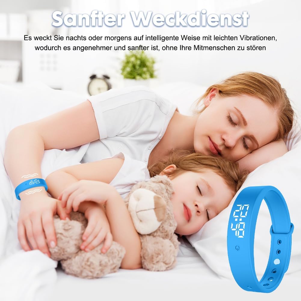 Vibrationsalarm Erinnerung Uhr, Vibrationswecker Armband, Silent Vibrating Alarm Reminder Watch mit