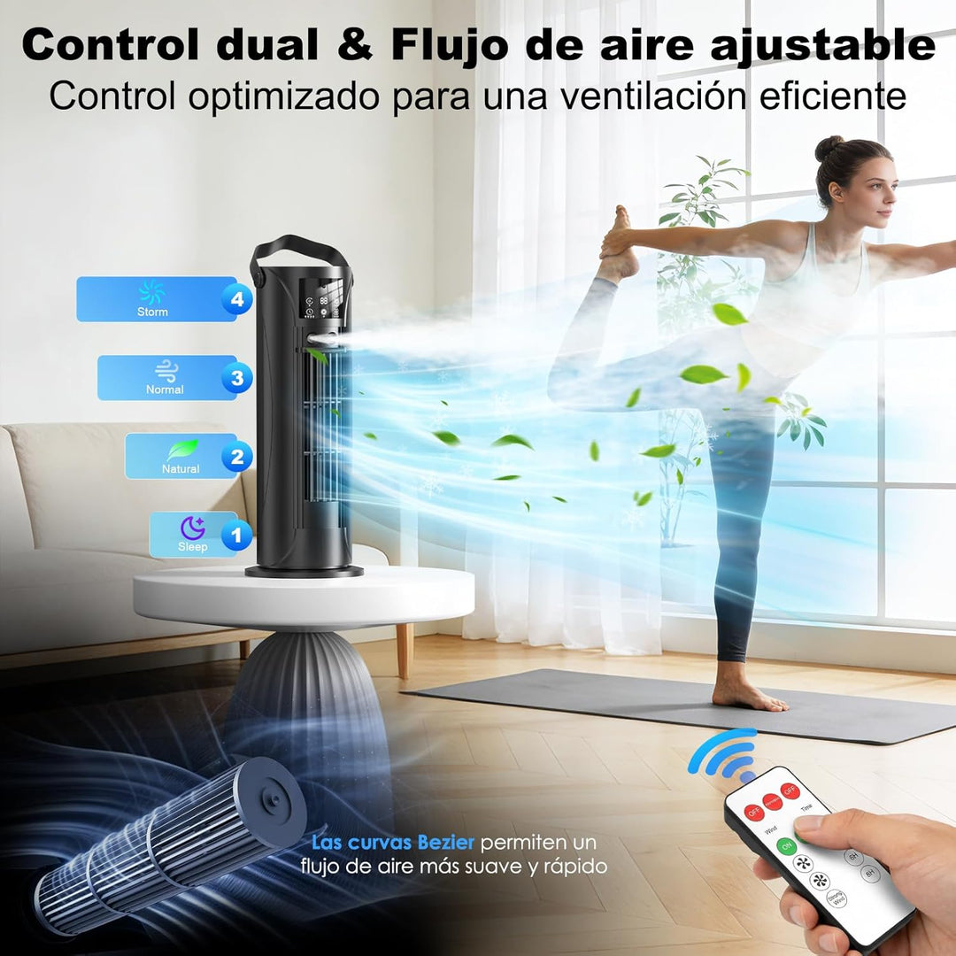 Mobile Klimaanlage – Mini Klimaanlage ohne Abluftschlauch mit Verdunstungskühlung, Timer-Funktion, 4