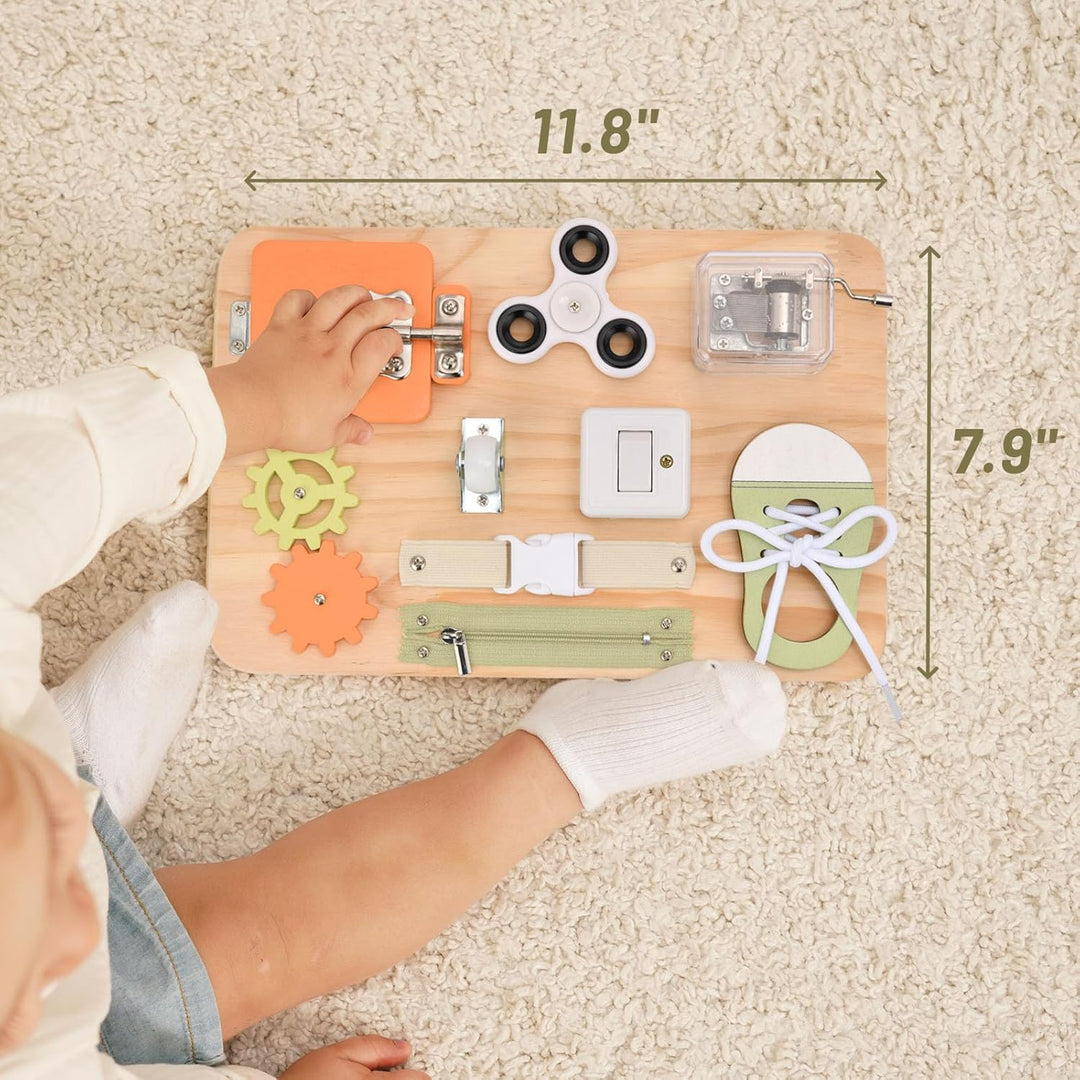 Montessori Spielzeug für Kleinkinder - Busy Board - Lernspielzeug Motorikspielzeug Sensorik Spielzeu