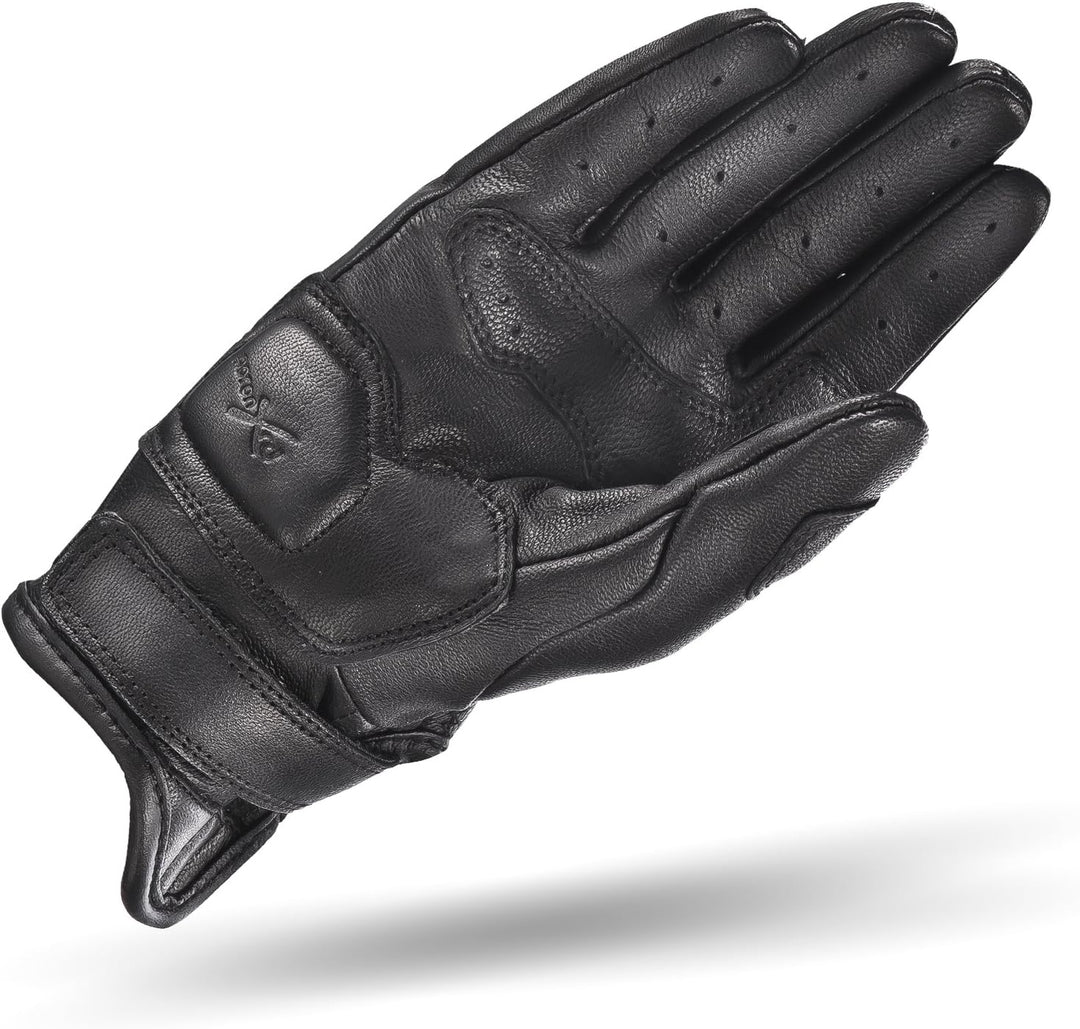 SHIMA Caliber Motorradhandschuhe Damen Herren - Klassische, Vintage, Sommer mit Protektoren S Schwar