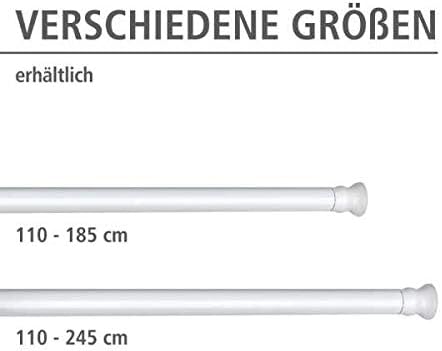 WENKO Teleskop-Duschstange, ausziehbare Duschvorhangstange zum Klemmen – ohne bohren, extra stabil m