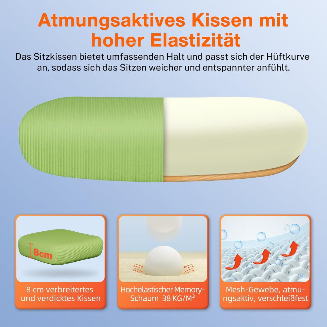 Bürostuhl, Bürostuhl Ergonomisch mit Lendenwirbelstütze, Klappbaren Armlehnen und Höhenverstellbarer
