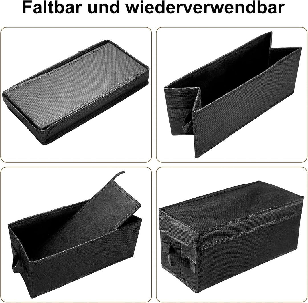 4er CD Aufbewahrungsbox Faltbare CD Behälter mit Deckel CD SammelboxEs bietet Platz für 30 komplette