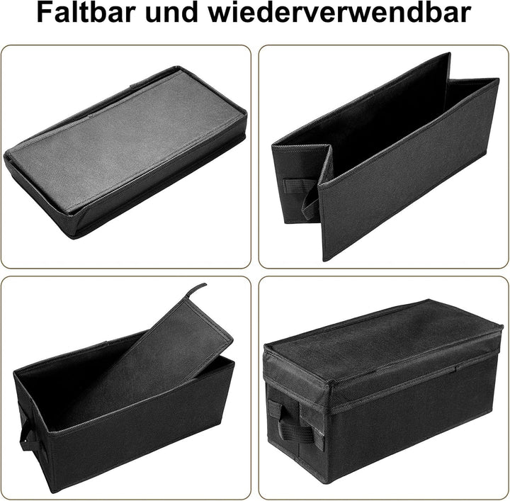4er CD Aufbewahrungsbox Faltbare CD Behälter mit Deckel CD SammelboxEs bietet Platz für 30 komplette