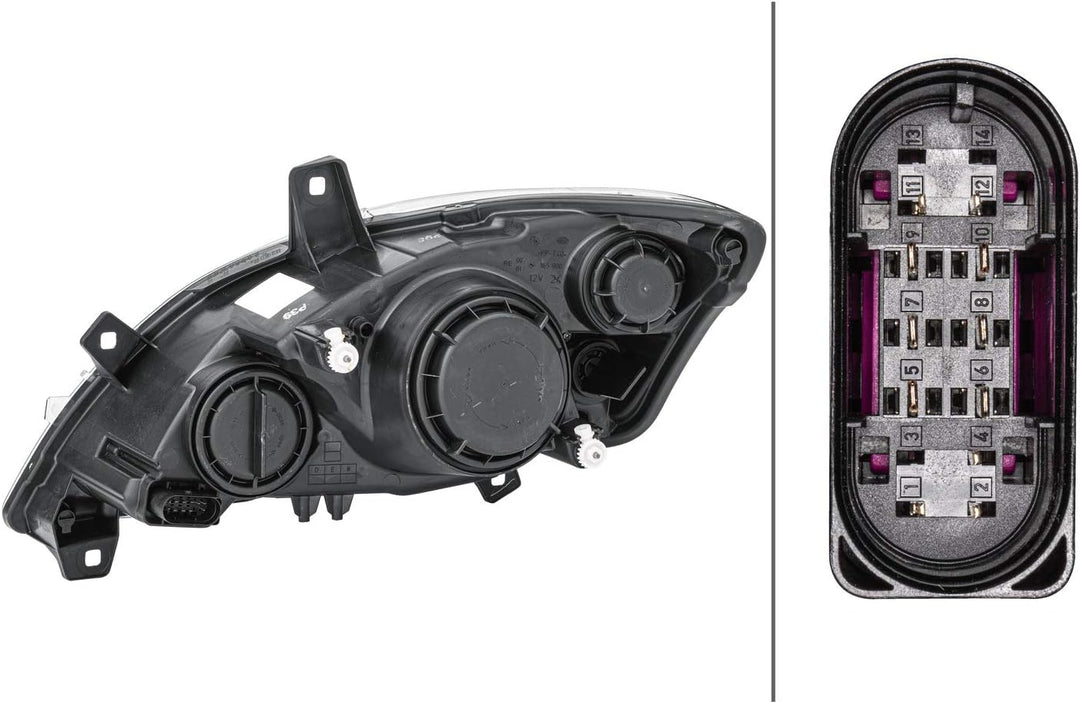 HELLA 1EG 009 627-021 Halogen-Hauptscheinwerfer - rechts - für u.a. Mercedes-Benz Vito / Mixto Box (