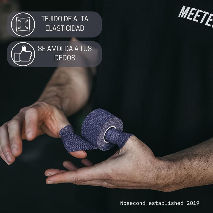 6 Stück Crossfit Tape Premium Elastisch selbstklebend 38 mm x 6 m Sportband Gewichtheben Grip voilet