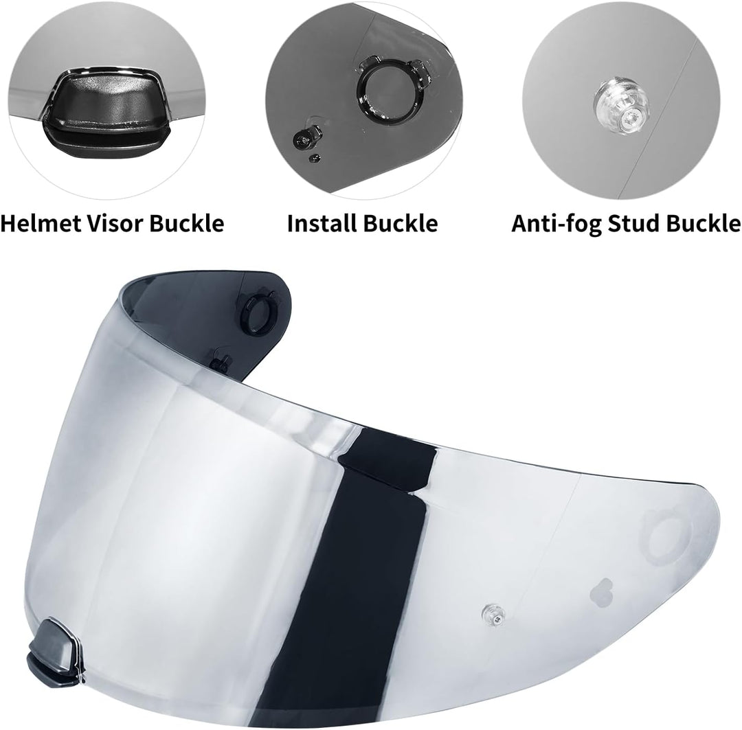 Visier Helm für Hjc i70 i10 HJ-31,Motorradhelm Visier,Motorrad Windschutz Helm Objektiv Visier,Vollg