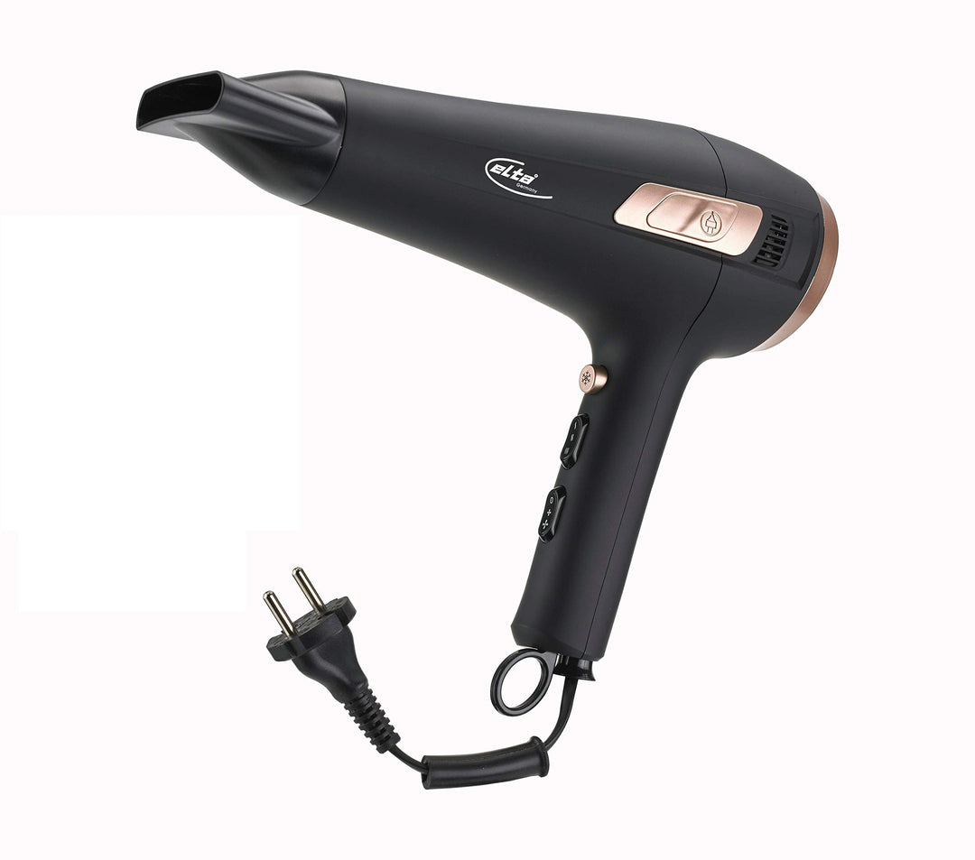 ELTA 4260427672501 Power Haartrockner mit Kabeleinzug, 500 g Schwarz, Schwarz