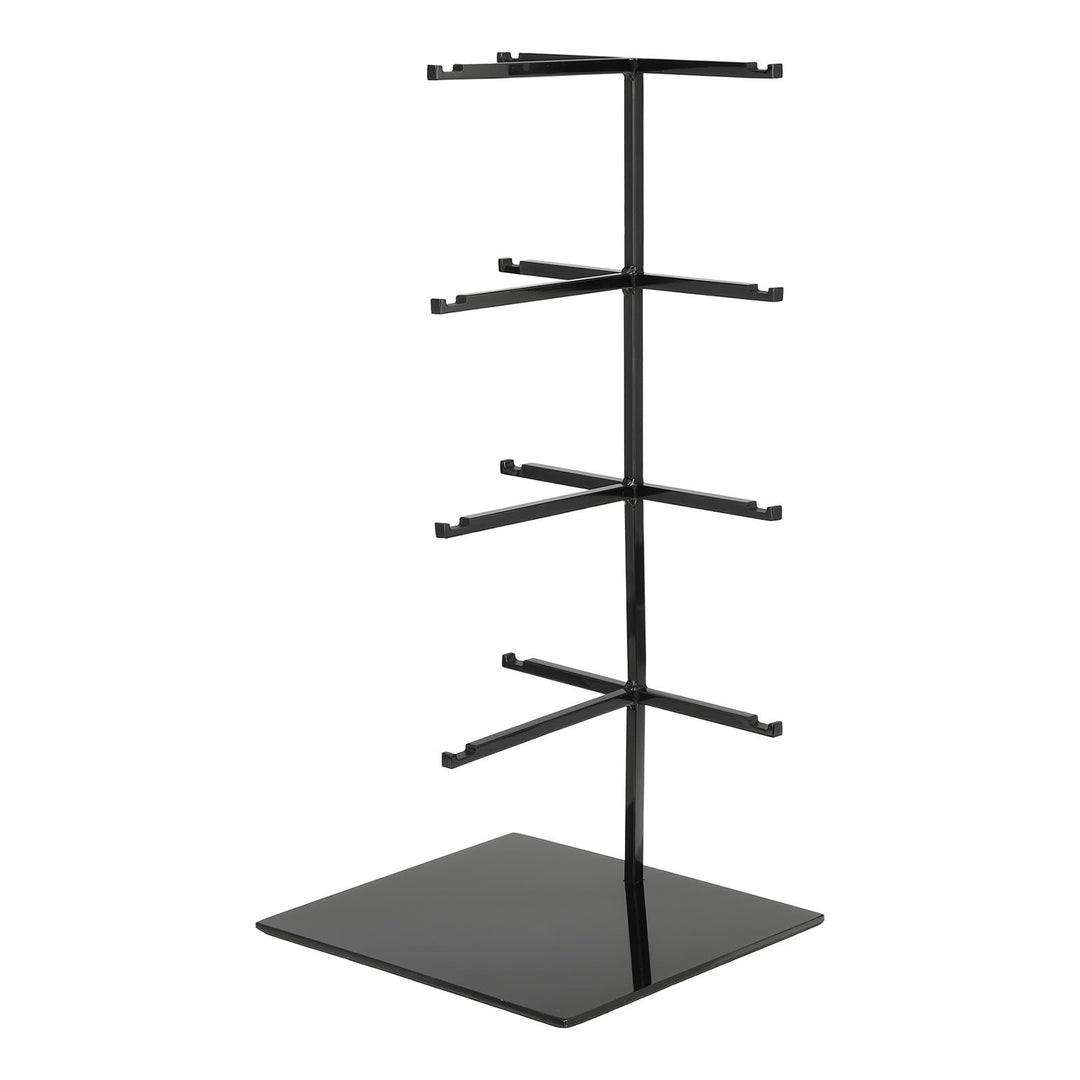 QUARKZMAN Brillenständer, Edelstahl Sonnenbrillen Aufbewahrung Display Ständer, 4 Stufiger Brillenau