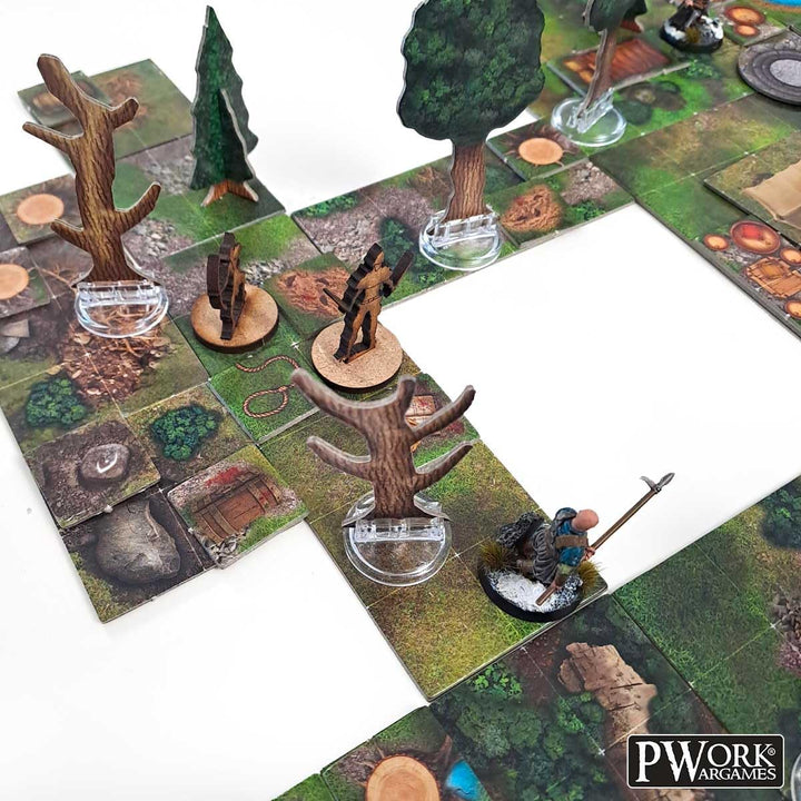 The Forest RPG Modular Map Tiles - Double face cardboard tiles
