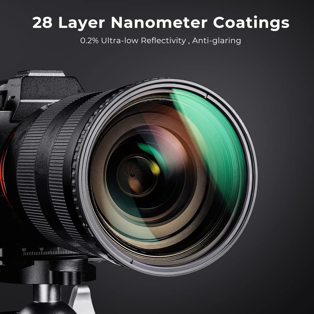 K&F Concept Nano-X ND Filter 52mm Variabler Graufilter ND2-32 (1-5 Stop) Neutral Graufilter