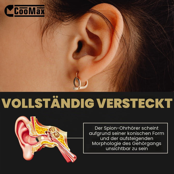 Spion Kopfhörer Bluetooth Kabellos VIP Pro Unsichtbare Kopfhörer mit Mikrofon Handy Prüfung - Mini S