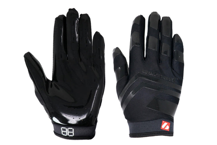 BARNETT FRG-03 Schwarz professionell Receiver Fussball Handschuhe, RE, DB, RB, S
