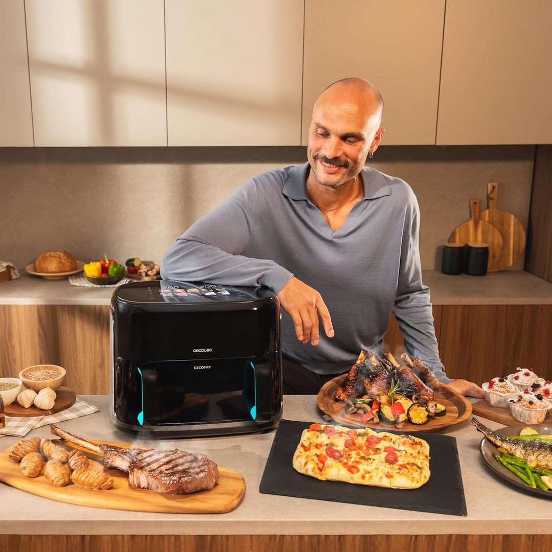 Cecotec Heissluftfritteuse ohne Öl - 10L - Grill - Doppelwiderstand - Integrierter Smoker - Air Frye