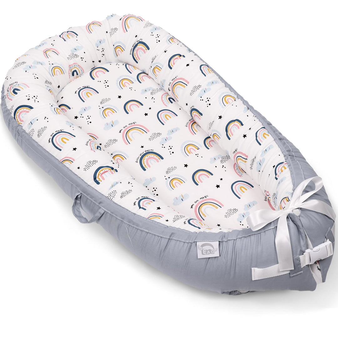 EAQ EAQ Babynest Nestchen Baby Weiches Atmungsaktives baby bett Perfekt für Neugeborene Geschenk 100
