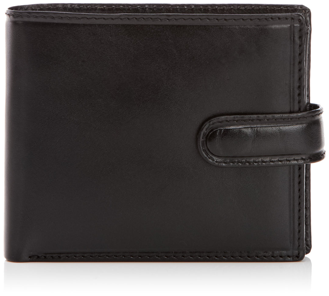 Visconti Herren Leder-Portemonnaie, Kollektion Monza, luxuriös, Geschenkbox, Schwarz