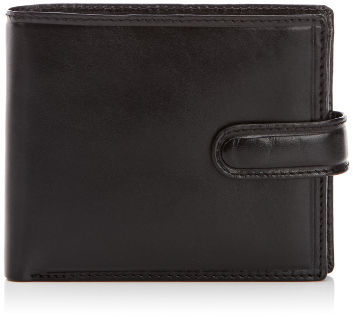 Visconti Herren Leder-Portemonnaie, Kollektion Monza, luxuriös, Geschenkbox, Schwarz