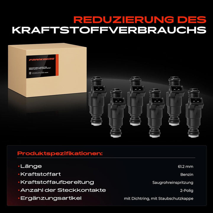 Frankberg 6x Einspritzventil Injektor Kompatibel mit W202 C240 C280 1997-2000 S202 C240 C280 1997-20