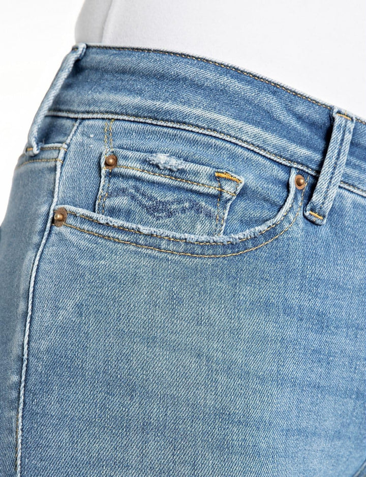 Replay Damen Jeans New Luz Skinny-Fit 28W / 30L Medium Blue 009-6, 28W / 30L Medium Blue 009-6